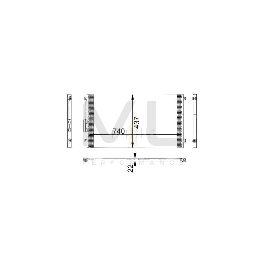MAHLE ORIGINAL AC 331 000S Air conditioning condenser without dryer | ML Performance Car Parts