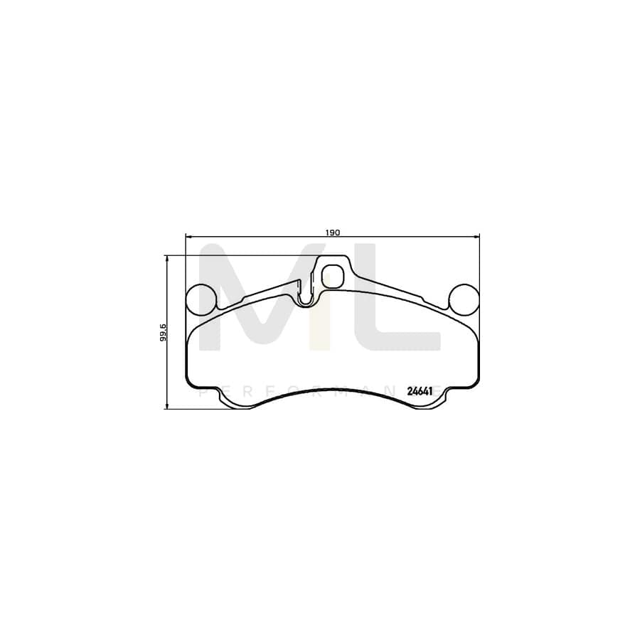 TEXTAR 2464101 Brake pad set for PORSCHE 911 Coupe (997) prepared for wear indicator