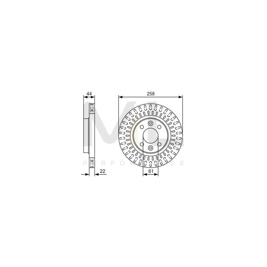 BOSCH 0 986 479 U50 Brake Disc Vented, Oiled | ML Performance Car Parts