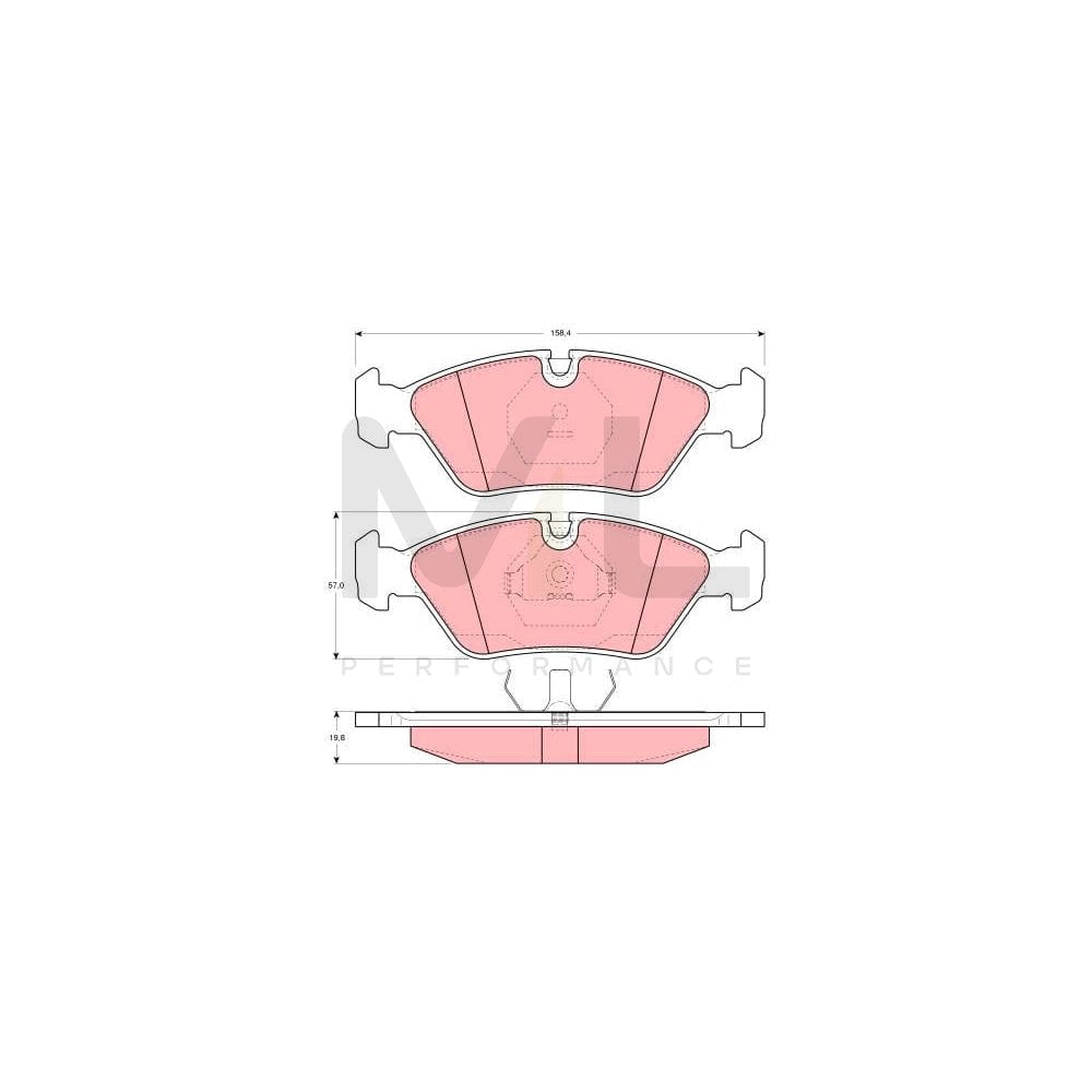 TRW Gdb298 Brake Pad Set Prepared For Wear Indicator