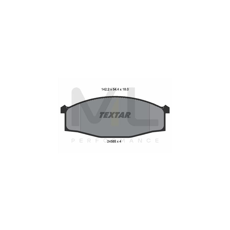 TEXTAR 2458501 Brake pad set for NISSAN CABSTAR not prepared for wear indicator