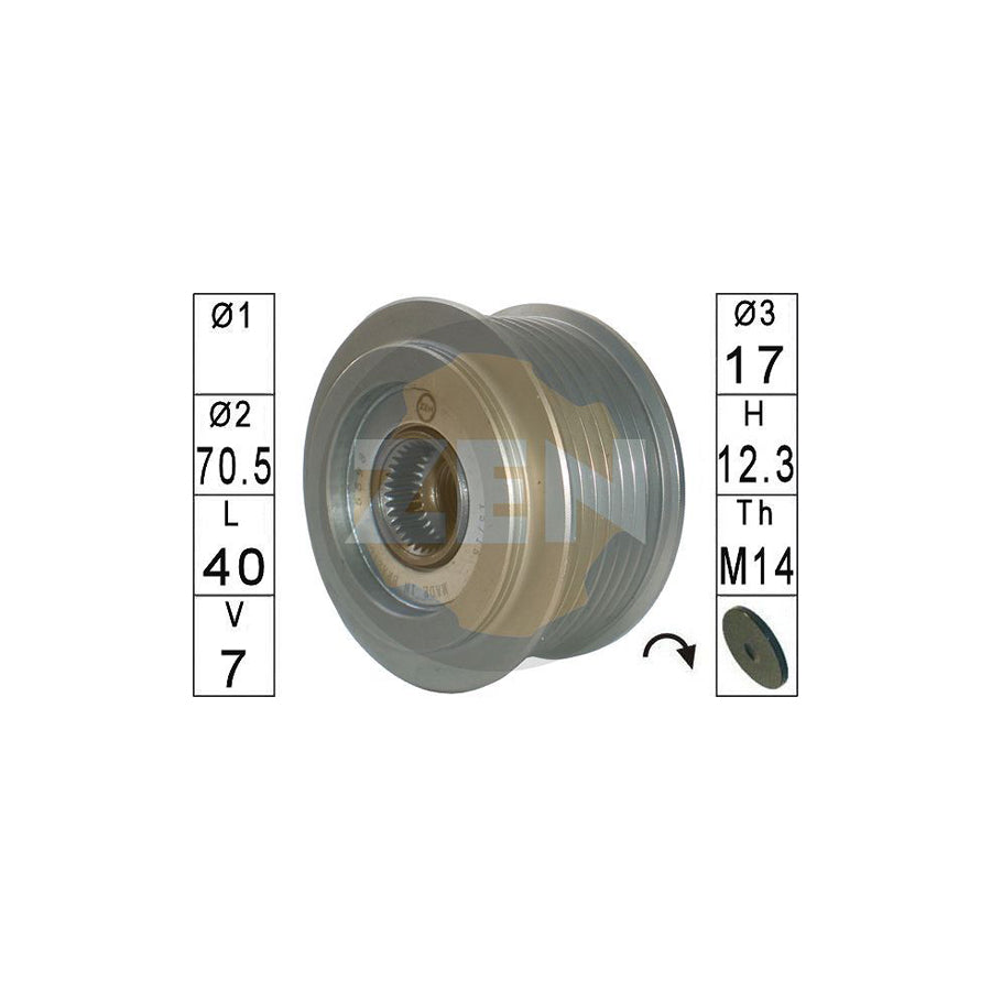Era ZN5598 Alternator Freewheel Clutch