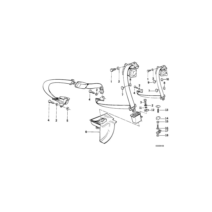 Genuine BMW 72118107595 E34 Covering Left SCHWARZ (Inc. 525td)