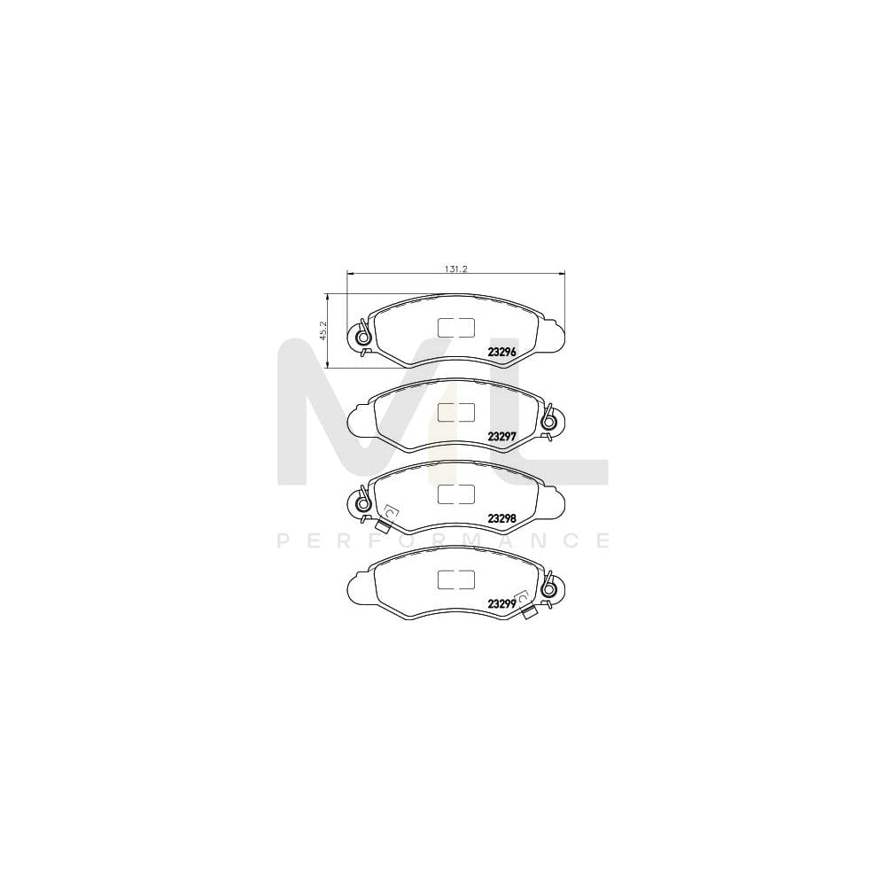 Hella 8DB 355 017-011 Brake Pad Set With Acoustic Wear Warning | ML Performance Car Parts