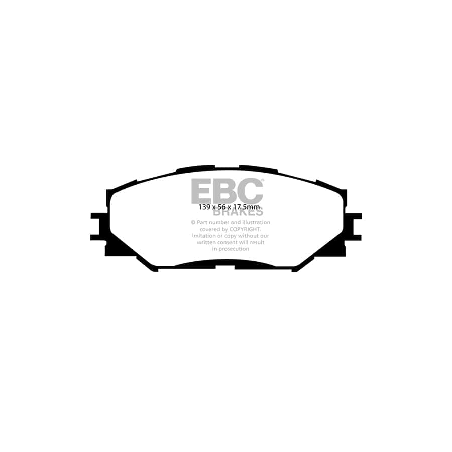EBC PD06KF577 Toyota Greenstuff Front Brake Pad & USR Disc Kit - Akebono Caliper (Inc. Auris & Corolla) 2 | ML Performance UK Car Parts
