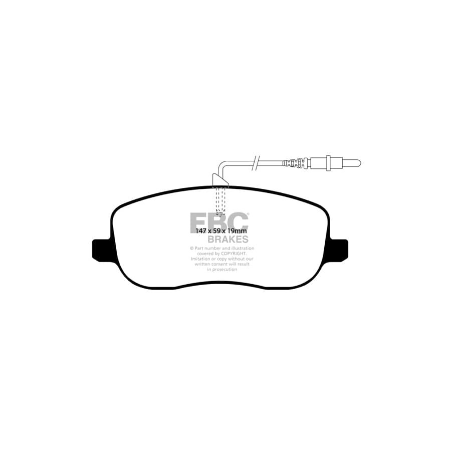 EBC PD40K590 Citroen Fiat Lancia Peugeot Ultimax Pad & Plain Disc Kit - Girling/TRW Caliper 2 | ML Performance UK Car Parts