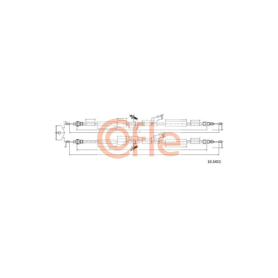 Cofle 92.10.5452 Hand Brake Cable