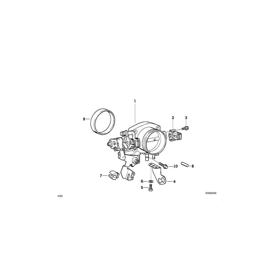 Genuine BMW 13631730691 E36 E34 Throttle Valve Switch ASC+T (Inc. 325i, 525i & 325is)