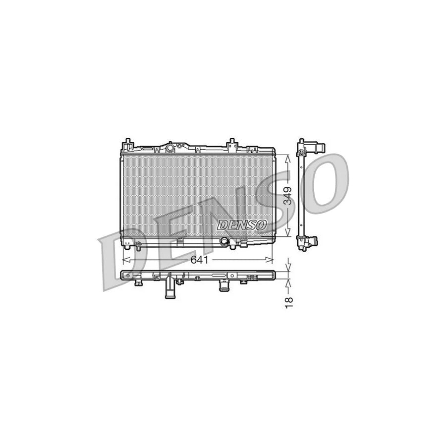 DENSO DRM50005 Engine Radiator for Toyota Yaris