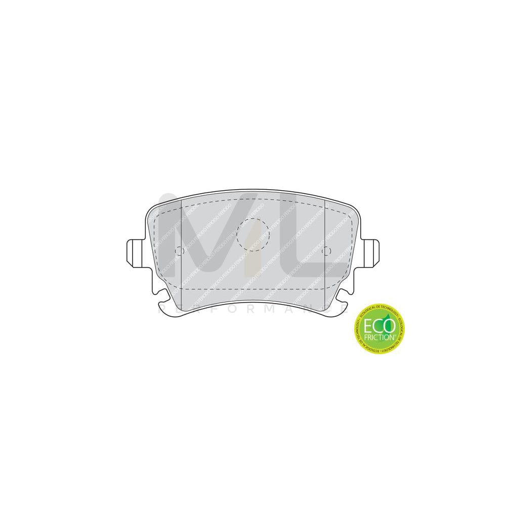 Ferodo Premier Eco Friction FDB1655 Brake Pad Set Not Prepared for Wear Indicator, With Brake Caliper Screws, With Piston Clip, With Accessories