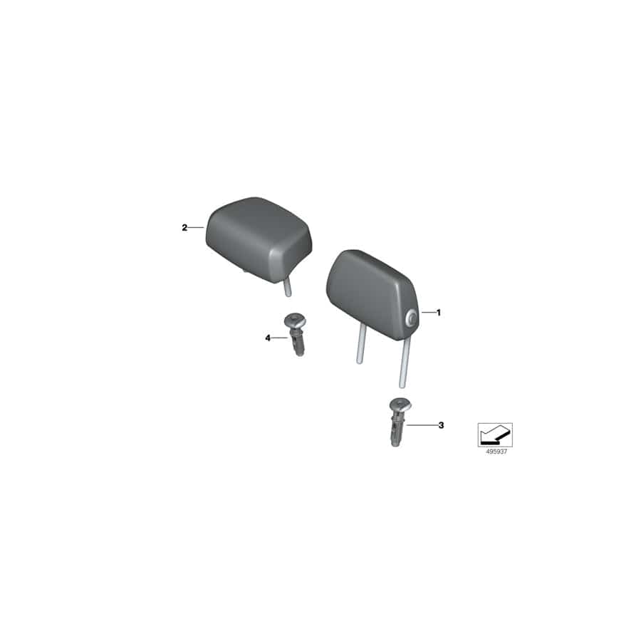 Genuine BMW 52107951972 G07 Headrest Comfort, Leather COGNAC (Inc. X7 50iX, X7 M50iX & X7 M50dX)
