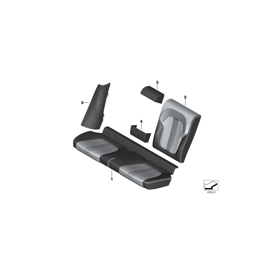 Genuine BMW 52207939691 G06 Side Finisher, Leather, Left SCHWARZ (Inc. X6 40iX, X6 40i & X6 M50iX)