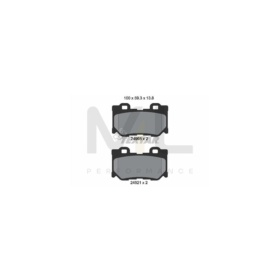 TEXTAR 2499501 Brake pad set with acoustic wear warning
