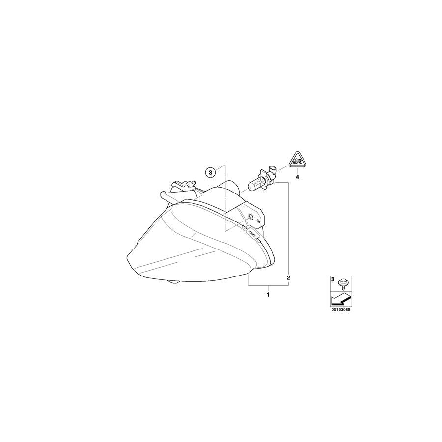 Genuine BMW 63177177175 E63 E64 Fog Lights, Left (Inc. 630i, 635d & 650i)