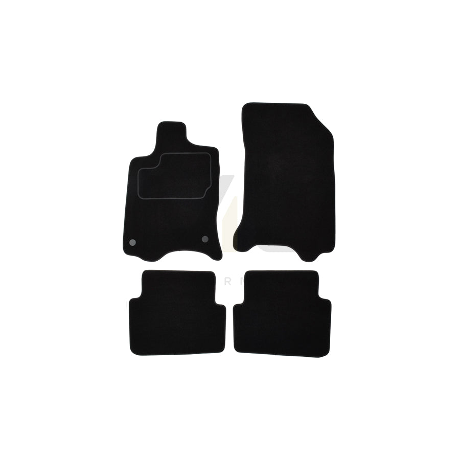 CUSTOPOL Tailored RNT260C Floor mat set for RENAULT LAGUNA Textile, Front and Rear, Quantity: 4, Black
