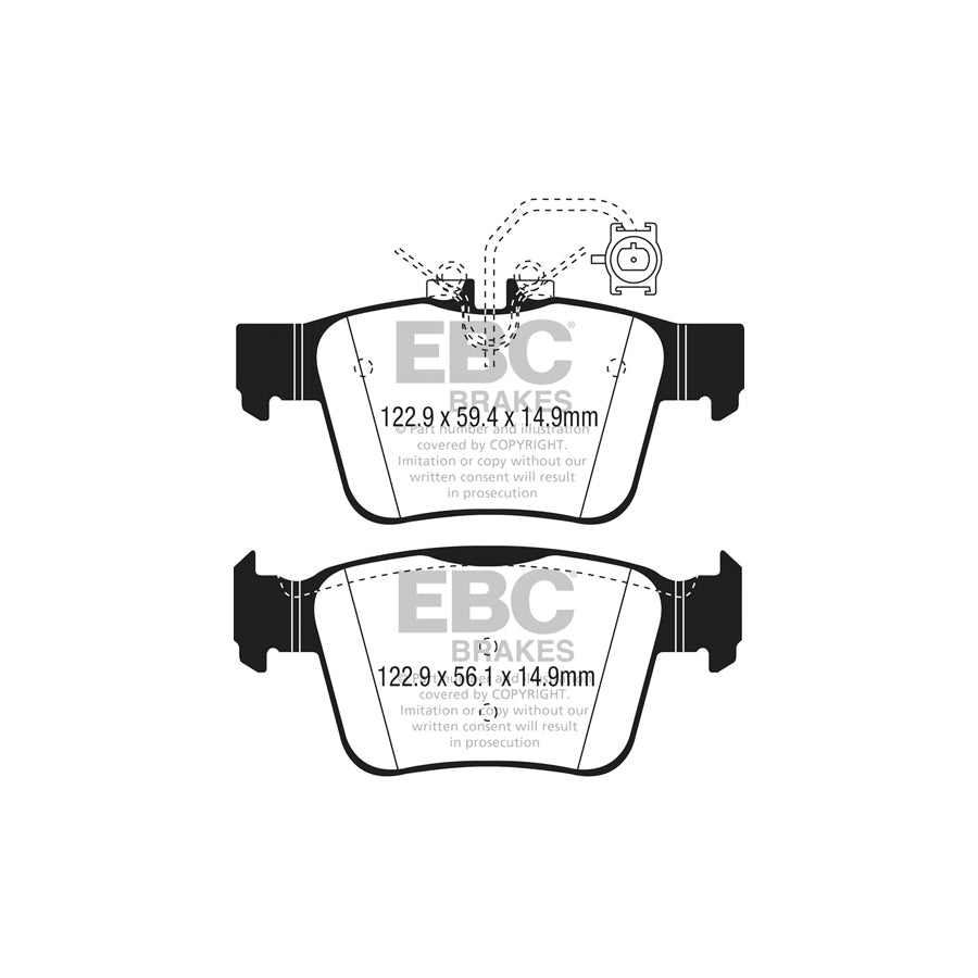 EBC PD40K2468 Alfa Romeo Ultimax Pad & Plain Disc Kit - ATE Caliper (Inc. Giulia & Stelvio) 3 | ML Performance UK Car Parts