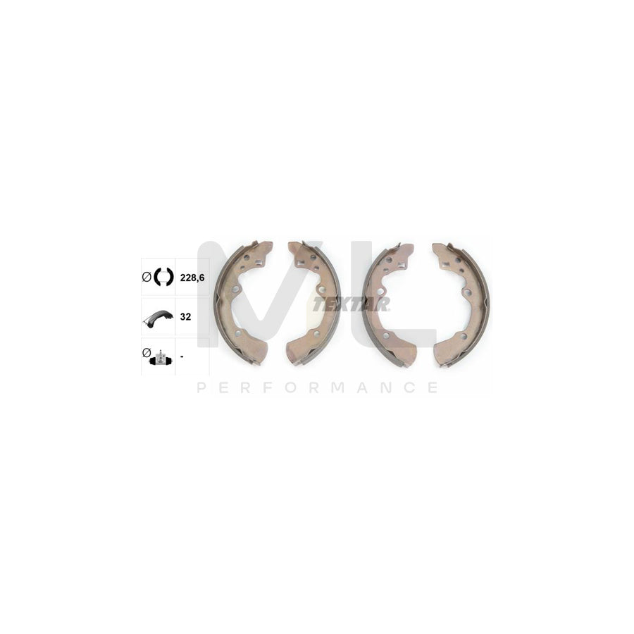 TEXTAR 91040000 Brake Shoe Set without handbrake lever