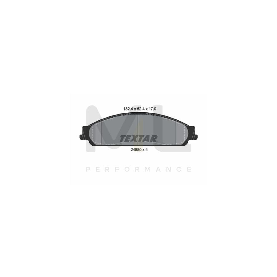 TEXTAR 2458002 Brake pad set not prepared for wear indicator
