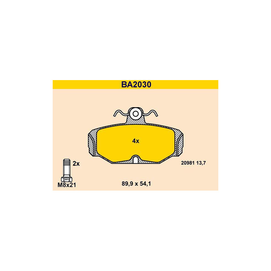 Barum Ba2030 Brake Pad Set