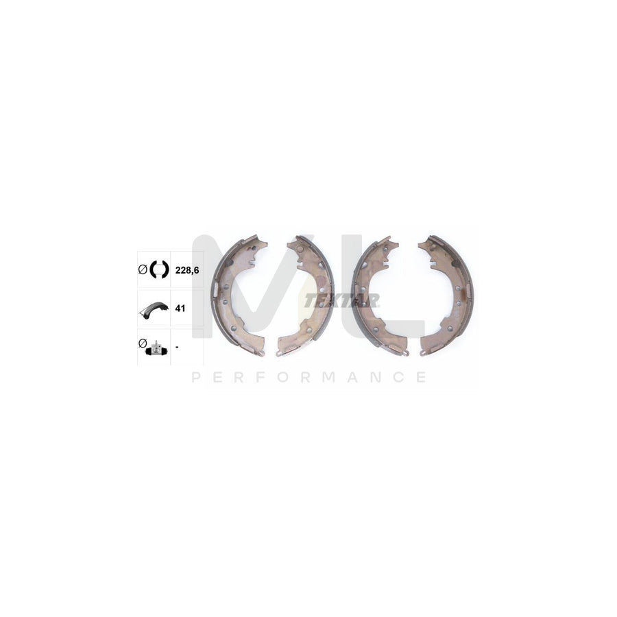 TEXTAR 91068600 Brake Shoe Set without handbrake lever