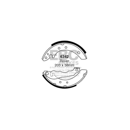 EBC 6342 Austin MG Rear Brake Shoes (Inc. Maestro & Montego) 1 | ML Performance UK Car Parts