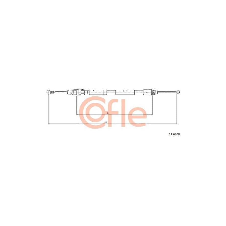 Cofle 92.11.6808 Hand Brake Cable