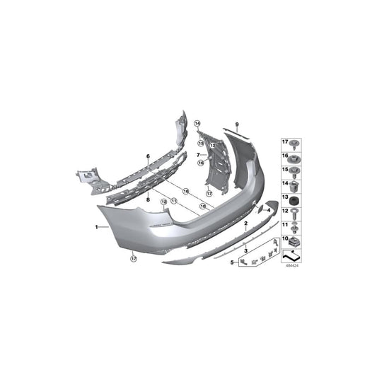 Genuine BMW 51127389993 G32 Trim Panel, Bumper, Rear, Bottom (Inc. 640dX, 630i & 630iX)