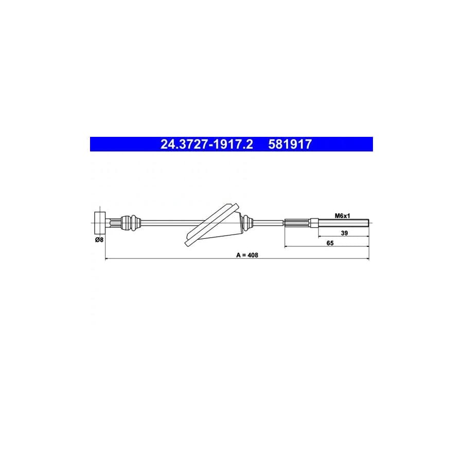ATE 24.3727-1917.2 Hand Brake Cable
