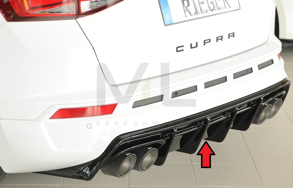 Rieger 00088228 SEAT 5FP Ateca Cupra Rear Diffuser 1 | ML Performance UK Car Parts
