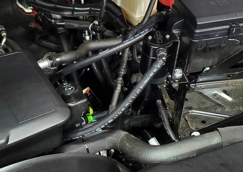 J&L 20-26 Chevy Silverado/GMC Sierra 2500/3500 6.6L Drivers Side Oil Separator 3.0 - Black Anodi