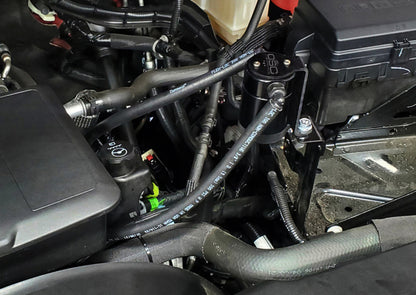 J&L 20-26 Chevy Silverado/GMC Sierra 2500/3500 6.6L Drivers Side Oil Separator 3.0 - Black Anodi