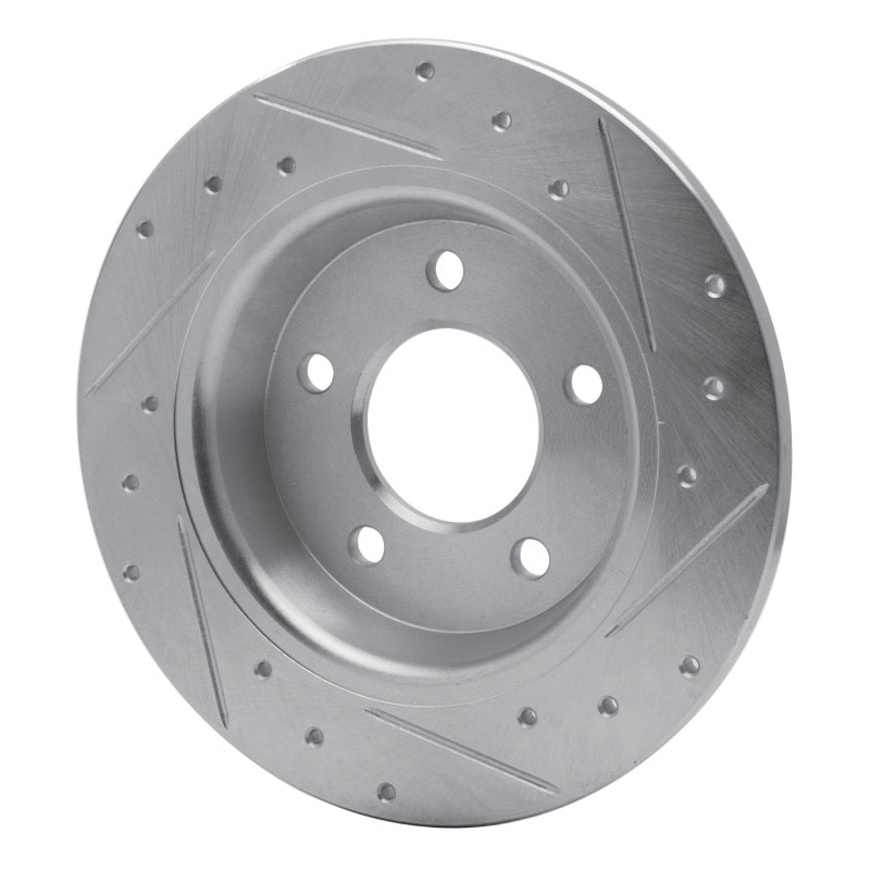 R1 Concepts R1 04-13 Mazda 3 Rear Left Drilled & Slotted Silver Brake Rotor