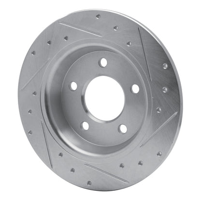 R1 Concepts R1 04-13 Mazda 3 Rear Left Drilled & Slotted Silver Brake Rotor