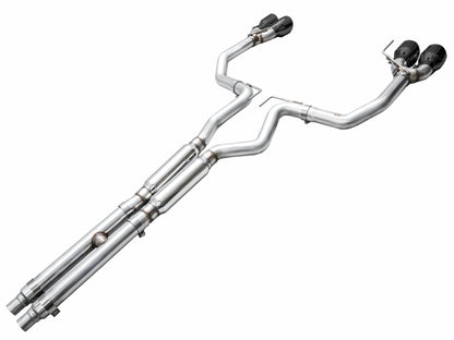 AWE Tuning AWE 2024 Ford Mustang GT Fastback S650 RWD Track Edition Cat-Back Exhaust w/ Quad Diamond Black Tips