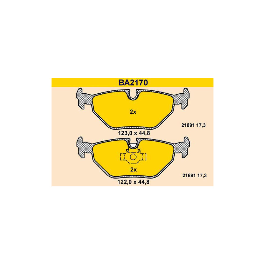 Barum Ba2170 Brake Pad Set for BMW 5 Series