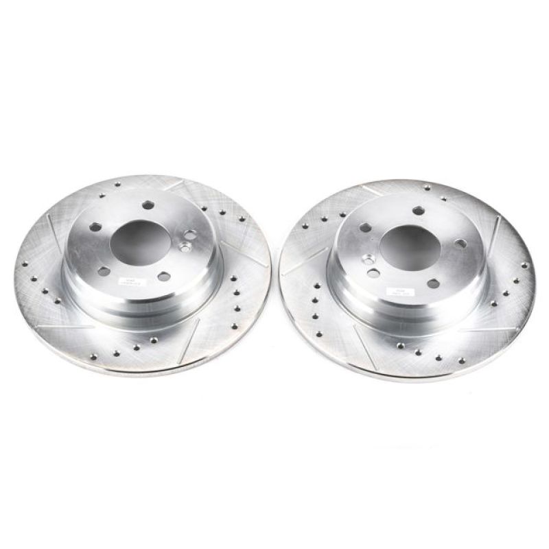 PowerStop Power Stop 96-97 Mercedes-Benz C36 AMG Rear Evolution Drilled & Slotted Rotors - Pair