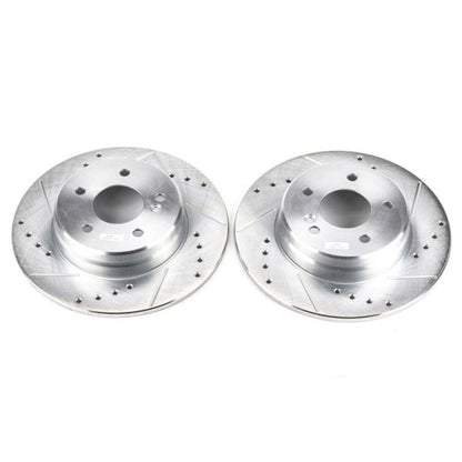 PowerStop Power Stop 96-97 Mercedes-Benz C36 AMG Rear Evolution Drilled & Slotted Rotors - Pair
