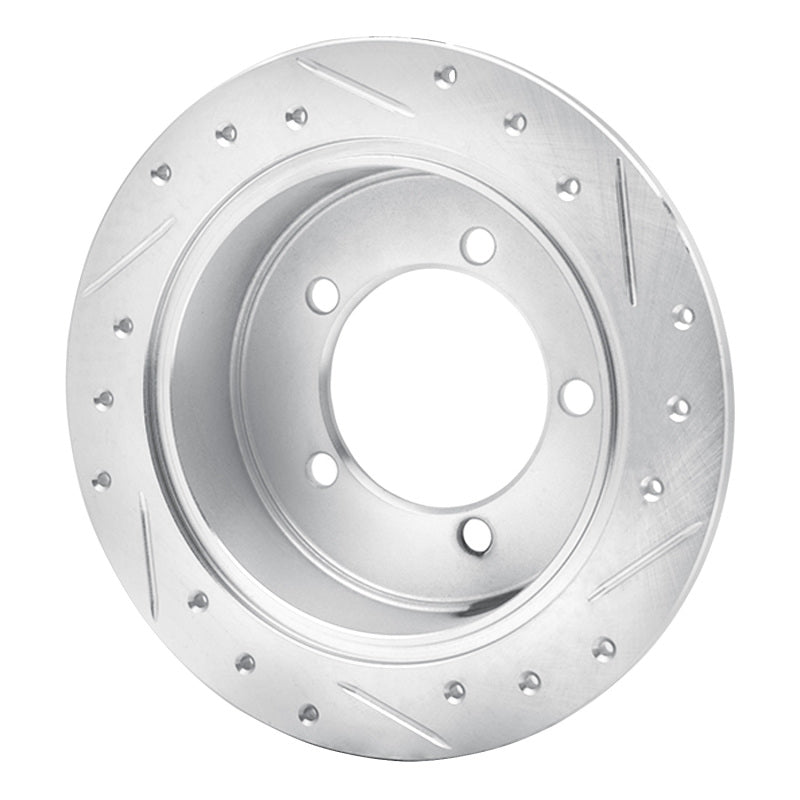 R1 Concepts R1 97-04 Mitsubishi DIAMANTE Rear Left Drilled & Slotted Silver Brake Rotor