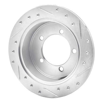 R1 Concepts R1 97-04 Mitsubishi DIAMANTE Rear Left Drilled & Slotted Silver Brake Rotor