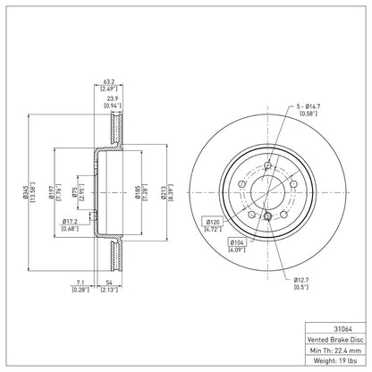 DFC 04-10 BMW 550i Rear Brake Rotor