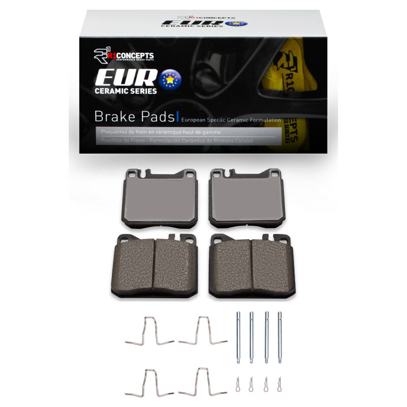 R1 Concepts R1 79-85 Mercedes-Benz 240D Front Euro Ceramic Pads & Hardware Kit