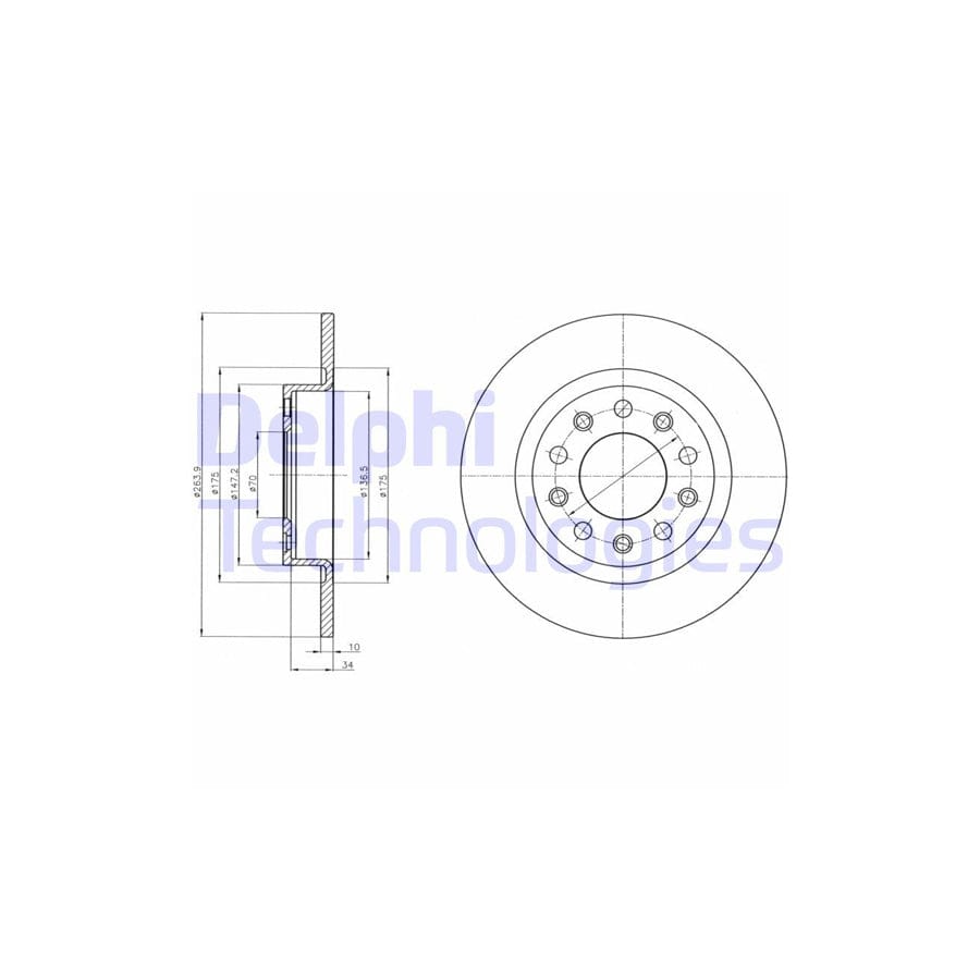 Delphi Bg4315 Brake Disc For Alfa Romeo Giulietta