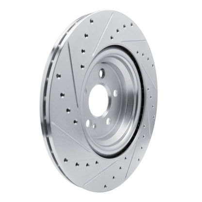 R1 Concepts R1 20-26 Mercedes-Benz GLS450 Rear Right Drilled & Slotted Silver Brake Rotor