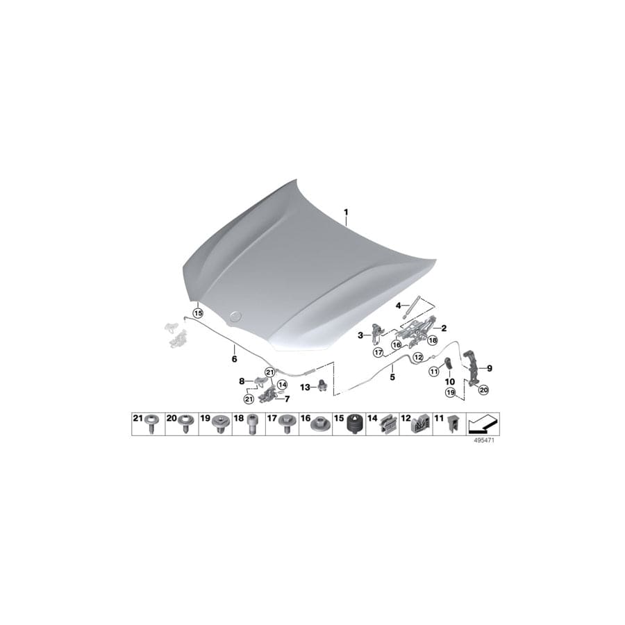 Genuine BMW 13717519038 G20 E66 E67 Tubing Support (Inc. M340iX, 320d & 760i)