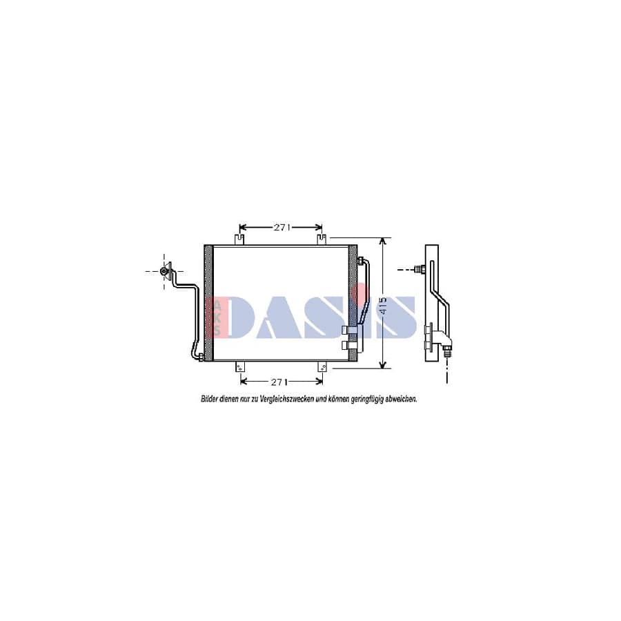 AKS Dasis 182014N Air Conditioning Condenser for Renault 19