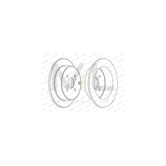 Ferodo Premier DDF1409C Brake Disc for Toyota Corolla Solid, Coated, Without Bolts/Screws  - Pair