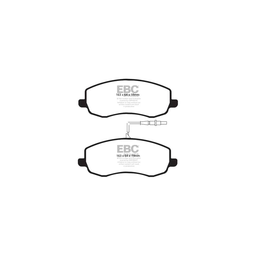 EBC PD40K592 Citroen Fiat Lancia Peugeot Ultimax Pad & Plain Disc Kit - Girling/TRW Caliper 2 | ML Performance UK Car Parts