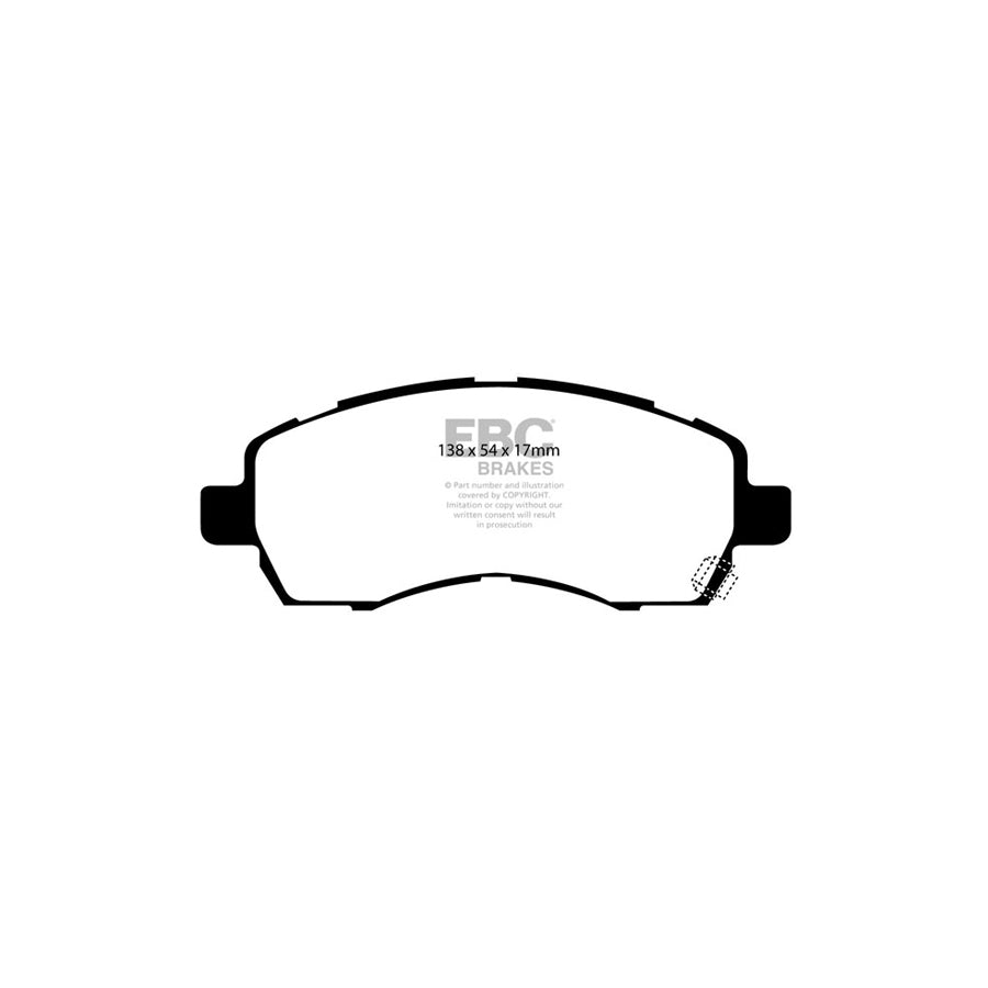 EBC PD01KF1386 Subaru Greenstuff Front Brake Pad & Plain Disc Kit  (Inc. Impreza & Legacy) 2 | ML Performance UK Car Parts