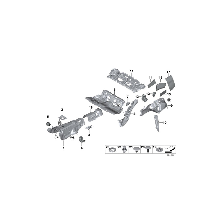 Genuine BMW 51487433817 G20 G21 Sound Insulating Tunnel Front (Inc. 320i, 320d & M340i)