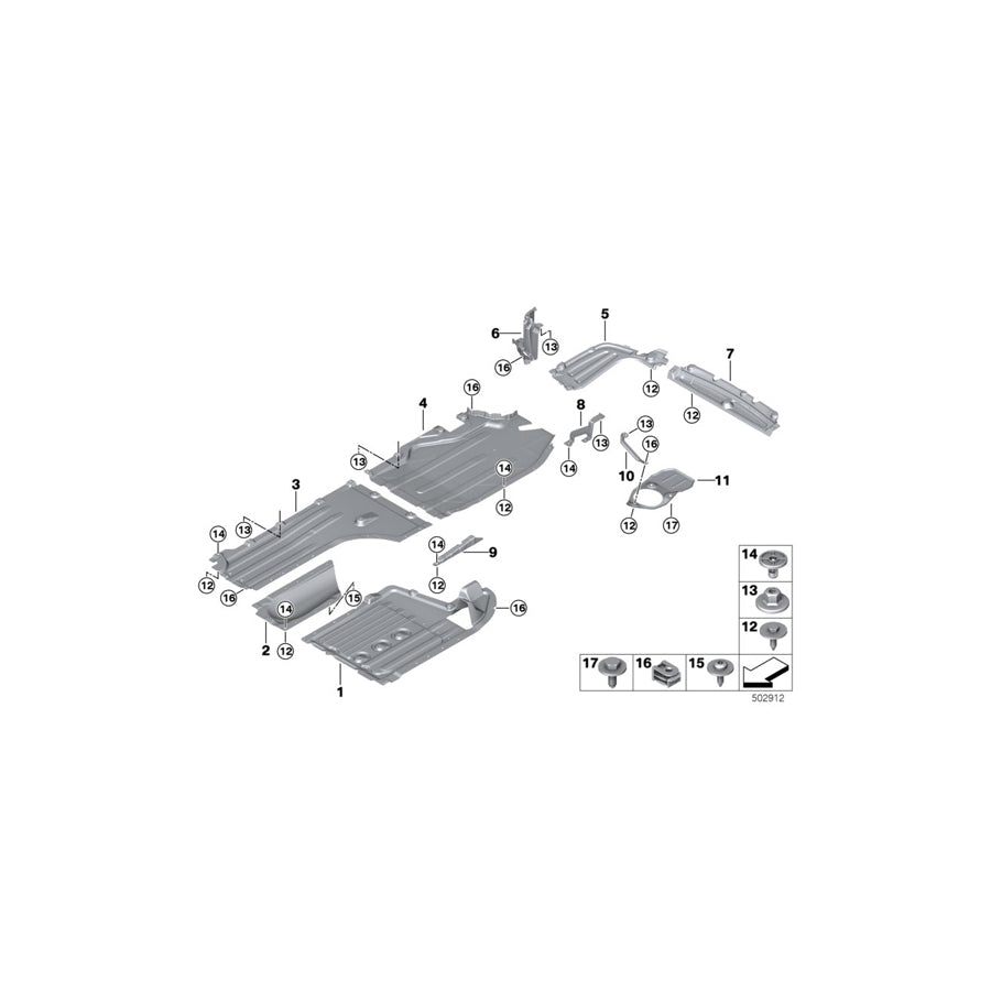 Genuine BMW 51487428100 G06 G05 G07 Bracket Undershield Of Tank, Right (Inc. X5 25dX, X7 40iX & X6 M50dX)